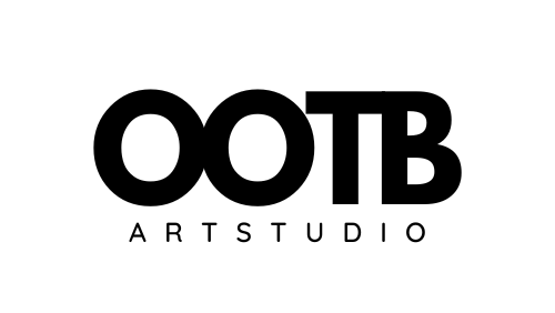 Logo of OOTB Art Studio with black text on a white background