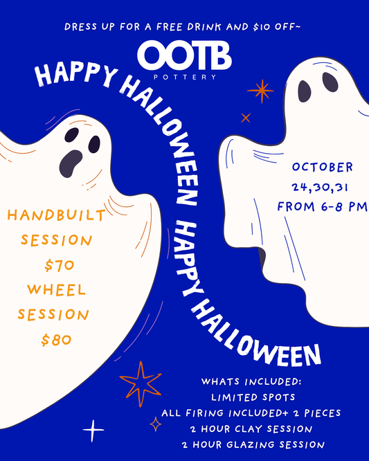 OOTB Happy Halloween pottery night poster